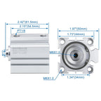 Baomain Compact Thin Air Cylinder SDA32x30 32mm Bore 30mm Stroke