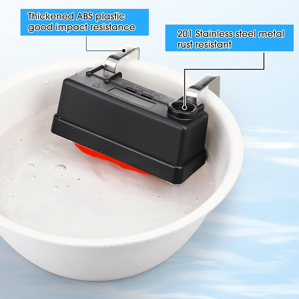 2 Pack Float Valve Automatic Water Level Control for Tank,Plastic | Auto-fill Trough Float for Livestock Cattle Goat