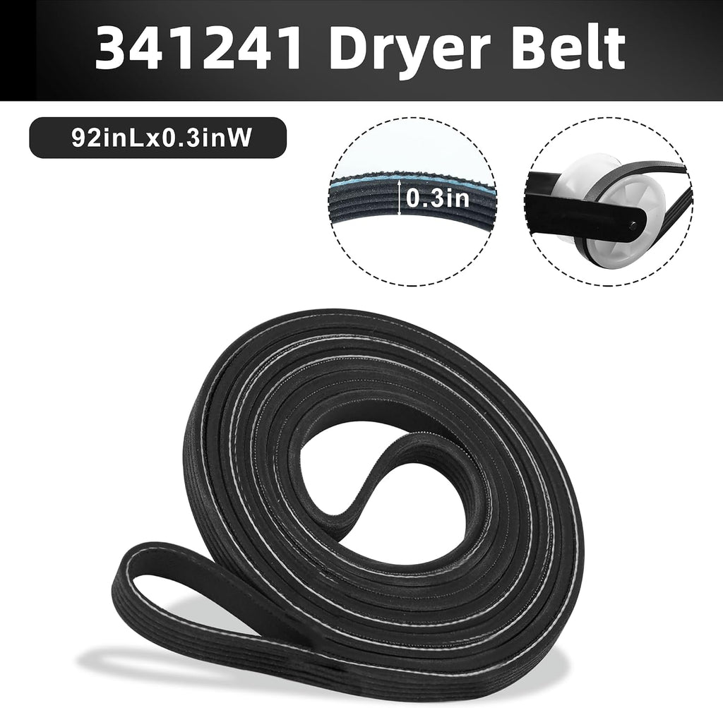 4392065 Dryer Repair Kit 341241 349241T Dryer Belt Replacement for Whirlpool WGD4815EW2 WED4950HW0 MEDX655DW1 WED4800BQ1 MEDC215EW1 by APPLIANCEMATES