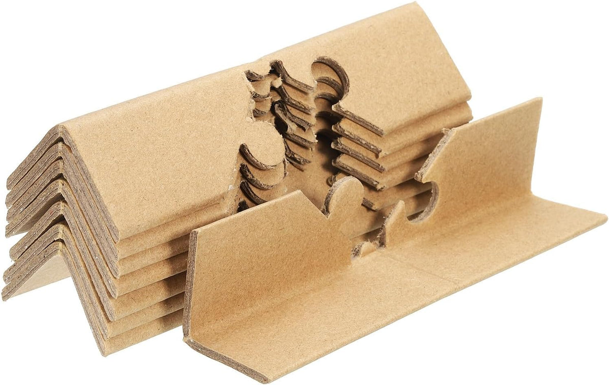 Adjustable Cardboard Corner Protector Package Frame Protectors 80x40mm Thick 4mm for Art, Packing, Shipping, Pack of 50