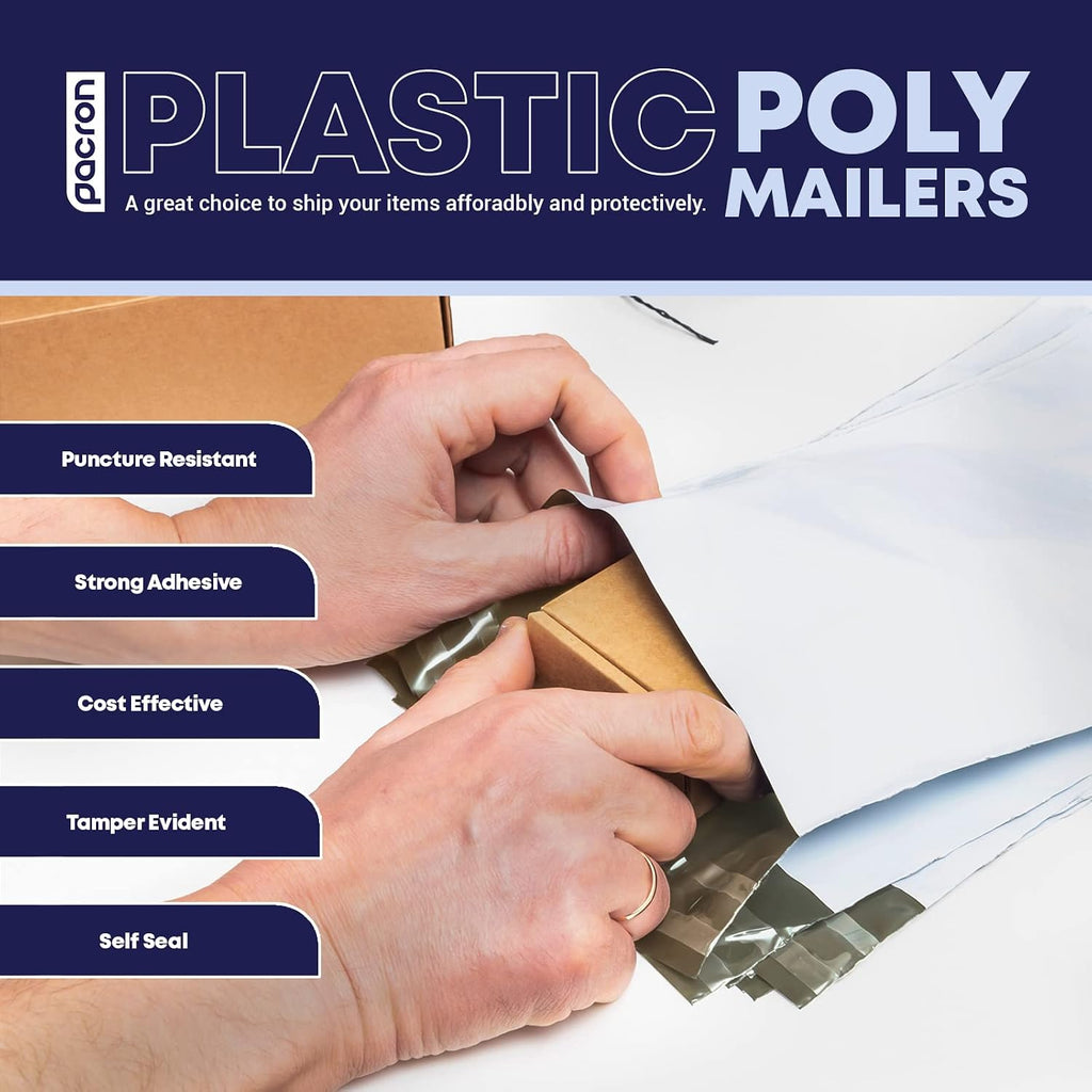 Poly Mailers 7.5x10.5, 200-Pack Waterproof Self-Seal Tear-Resistant