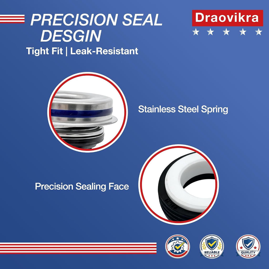 PS-1000 AS-1000 Shaft Seal for WhisperFlo IntelliFlo Pump, 2 Pack