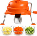 Orange Commercial Vegetable Dicer, Heavy Duty Manual Tabletop Cuber - 1/4" x 1/4" Food Chopper for Salsa