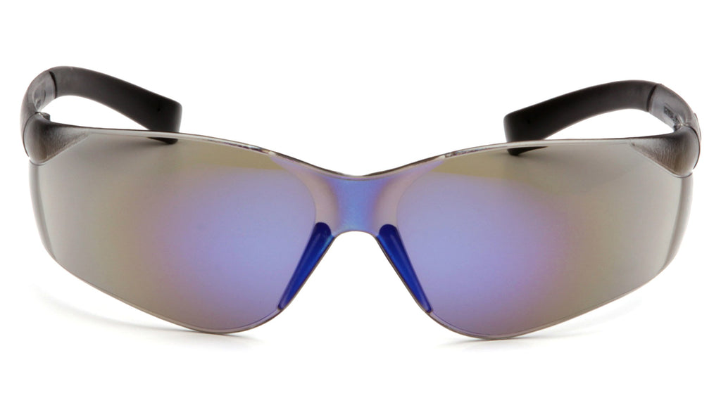 S2575SN Mini Ztek Safety Glasses Blue Mirror Lens Blue Mirror Frame ANSI Z87+