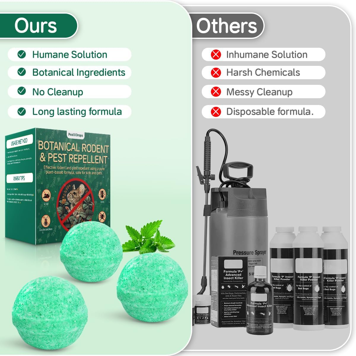 Moth Balls for Outdoor Use, Peppermint Rodent Repellent Balls 14 Pack | rodent repellent tablets moth balls for