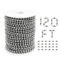 120ft #10 Ball Chain for Roller Shades, 4.5mm with 30 Connectors