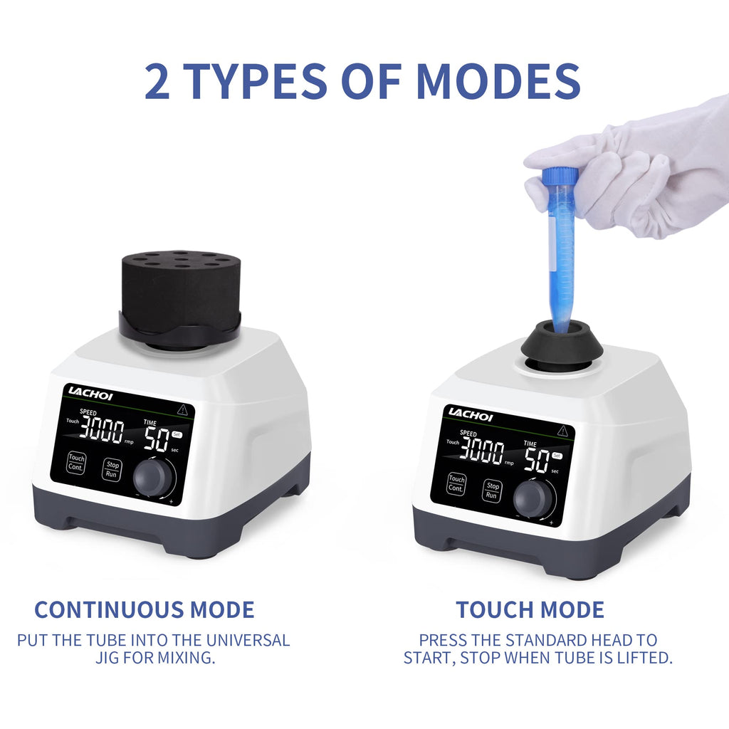 Lab Vortex Mixer 100-3000rpm LCD Touch&Continuous Mode Vortex Mixer