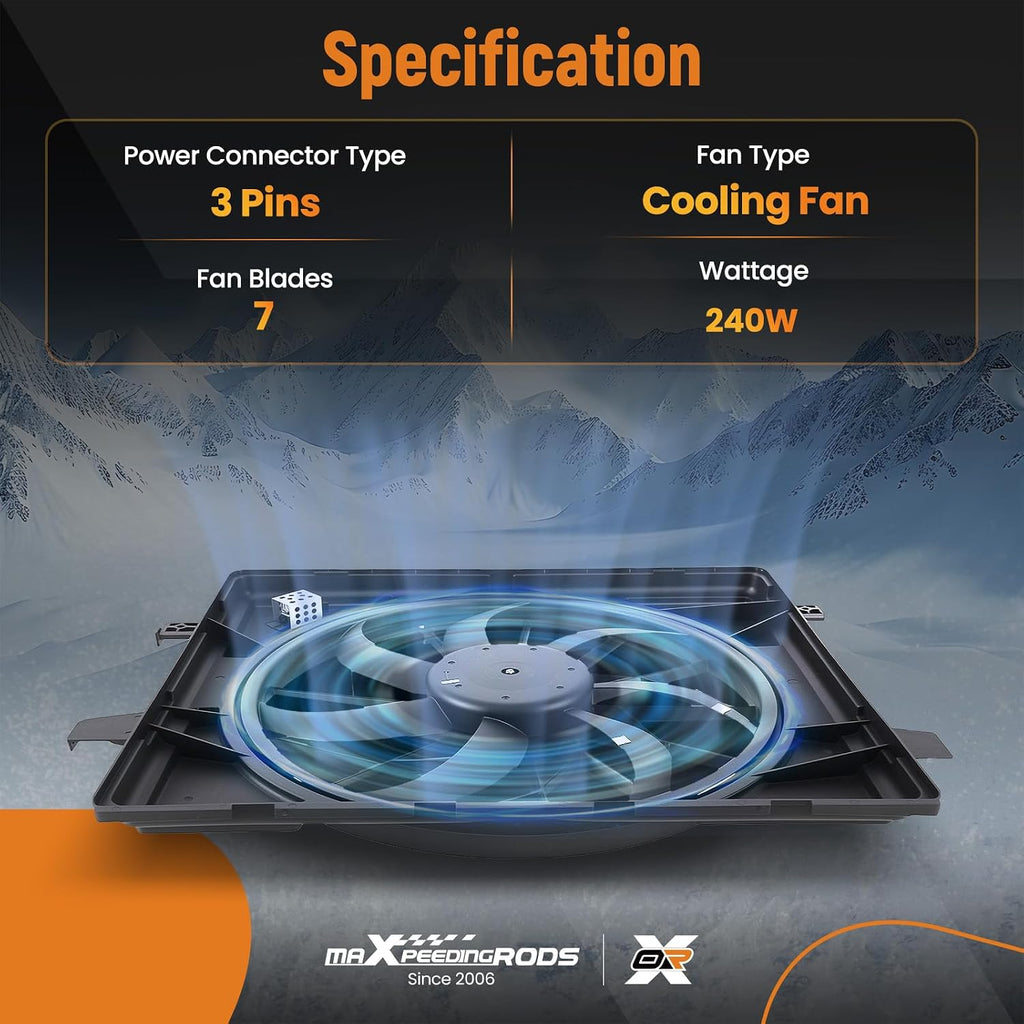 maXpeedingrods Engine Radiator Cooling Fan for Jeep Grand Cherokee