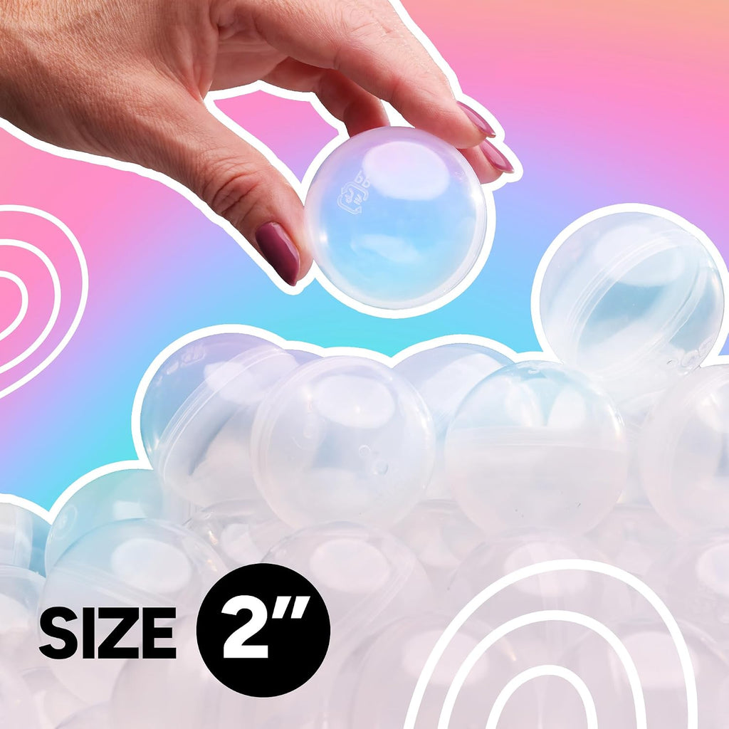 Capsule Vending Machine Translucent 2" Round Capsules Empty - 50 pcs