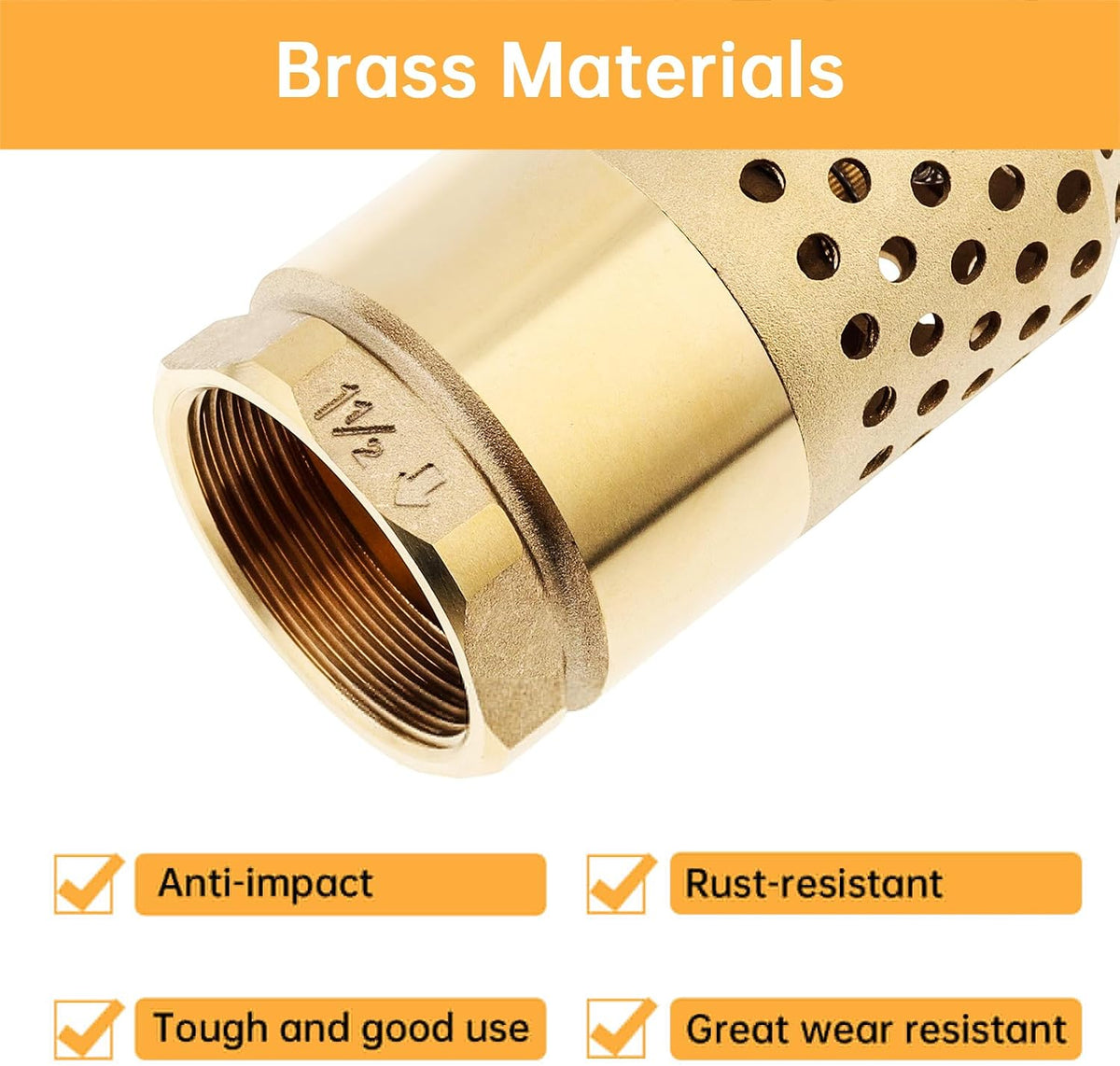 3/4 inch BSP Foot Valve DN20 Female Thread Check Valve with Strainer Filter