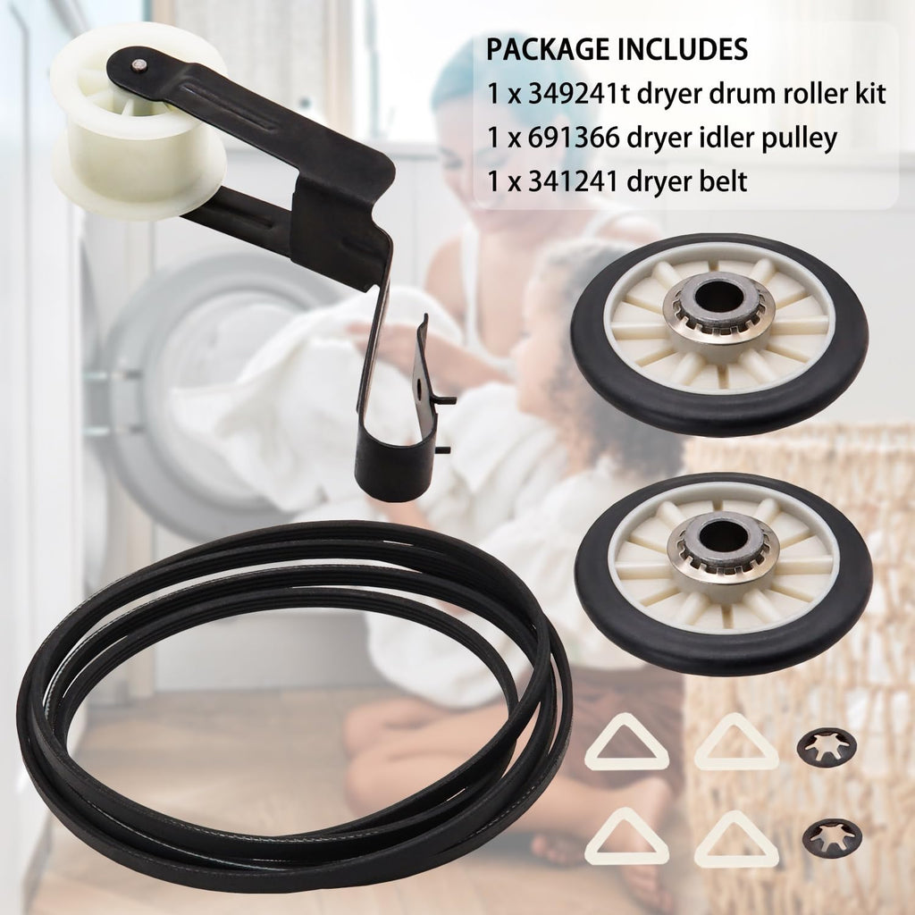 WED4616FW0 WED4800XQ1 WED4800BQ1 WED4800XQ0 Dryer Repair Kit for Whirlpool