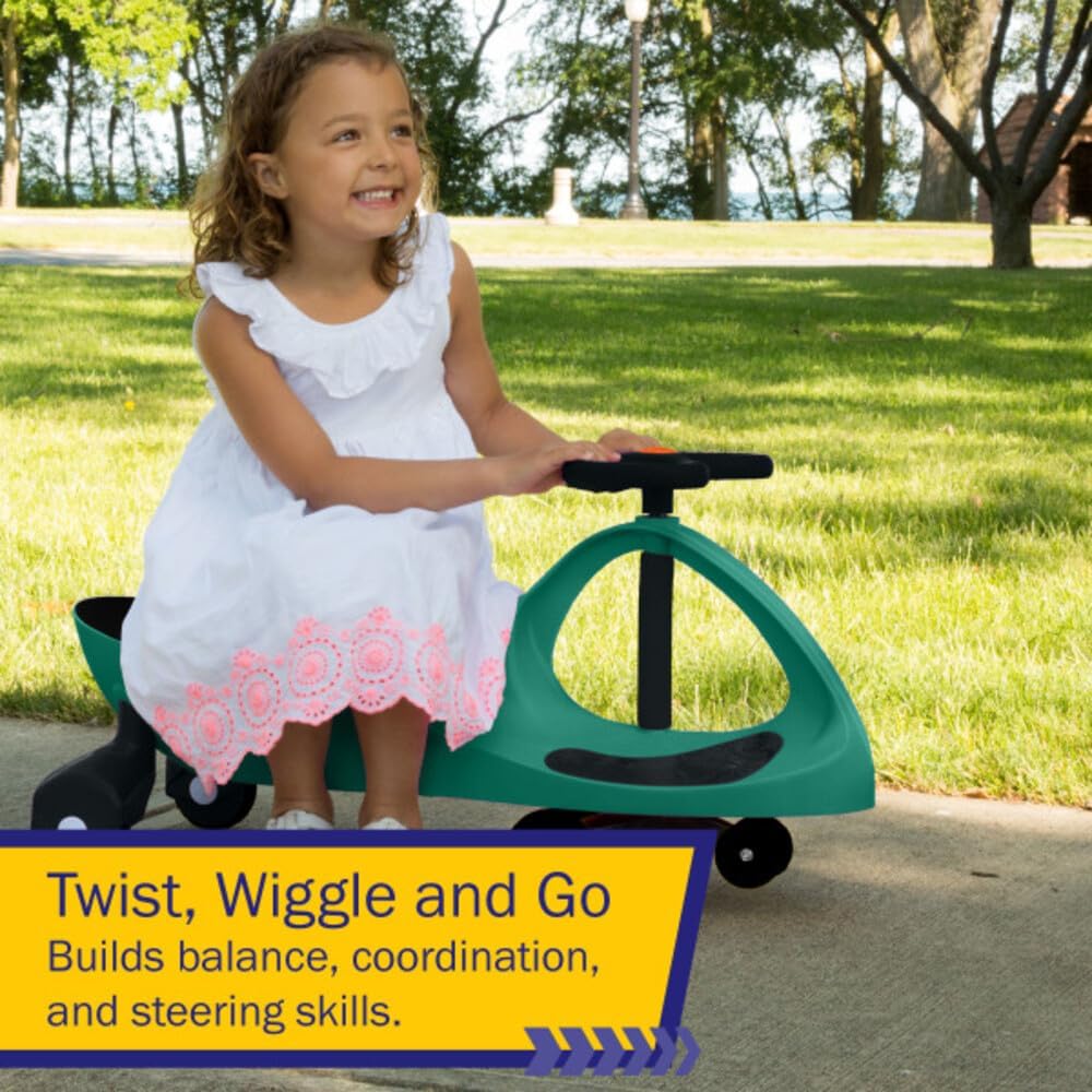 Wiggle Car Ride On Toy - No Batteries, Gears or Pedals - Twist, Swivel, Go - Outdoor Ride Ons for Kids 3 Years and Up