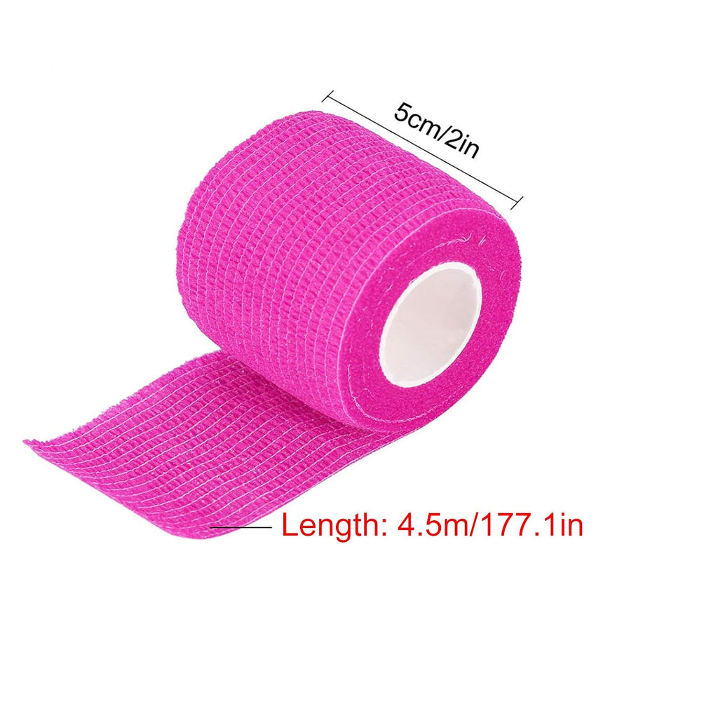 Tattoo Grip Cover Wrap, 6PCS Disposable Cohesive Elastic Bandage Handle Grip Tube for Tattoo Machine Accessories