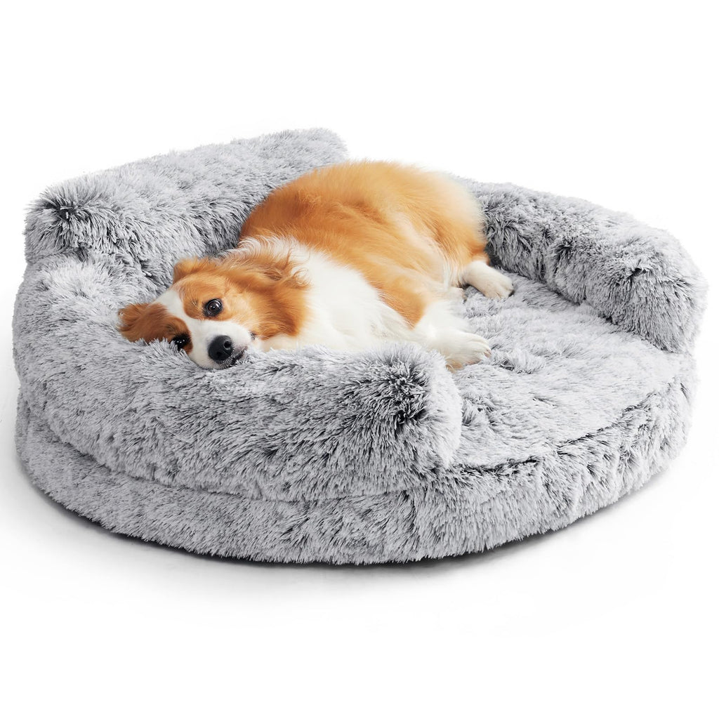 30" Calming Donut Dog Bed for Medium Dog & Cat Washable Pet Couch