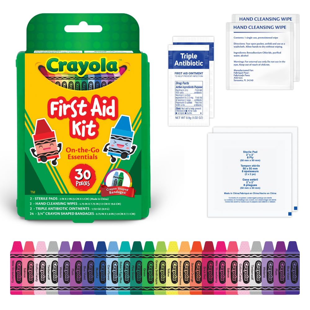 Crayola First Aid Kit, Everyday Essentials, 30 Pieces