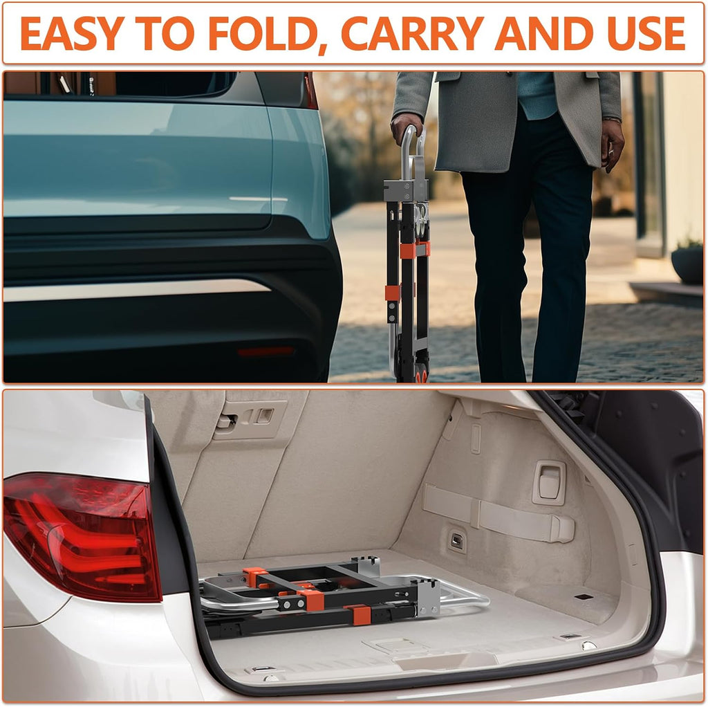 3-in-1 Folding Hand Truck, 500 lb Heavy Duty Steel Dolly | Convertible Hand Truck Dolly with Telescoping Handle