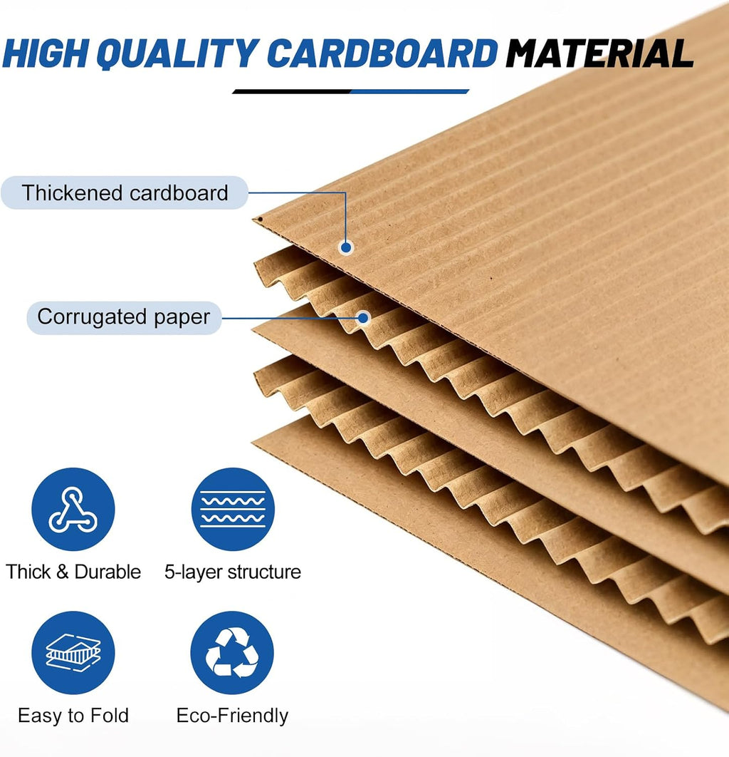 2 Sets 8 Pcs Picture & Mirror Moving Boxes, 40" x 30" x 3.5"