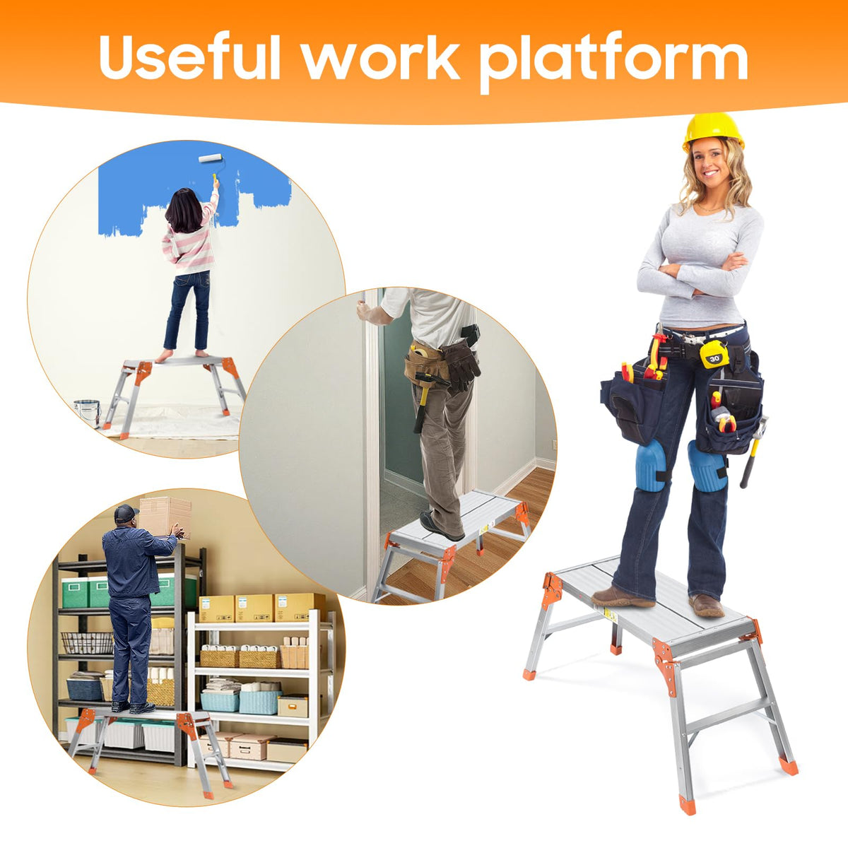 Aluminum Work Platform Workbench, 30"x12"x20"
