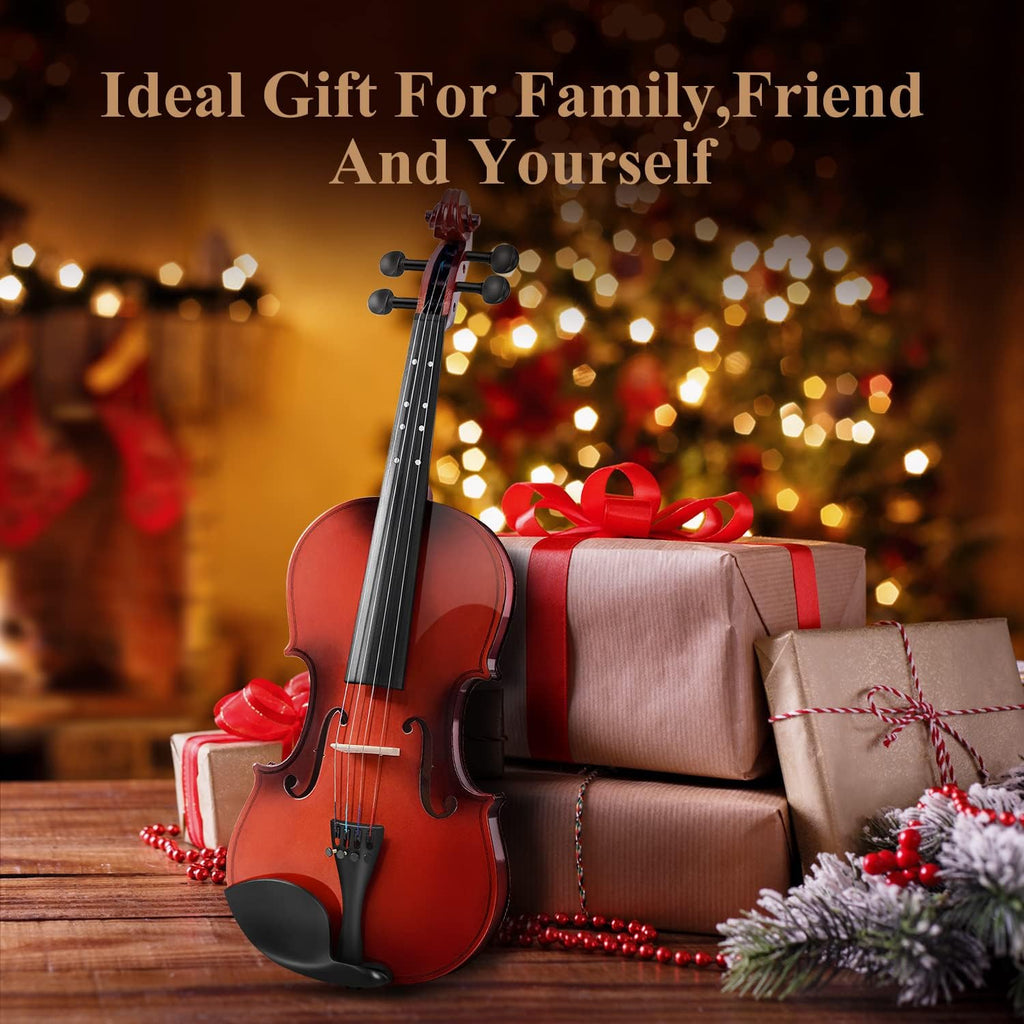 Violin 4/4 Full Size for Adults, Violin Set for Beginners with Hard Case, Rosin, Shoulder Rest, Bow, and Extra