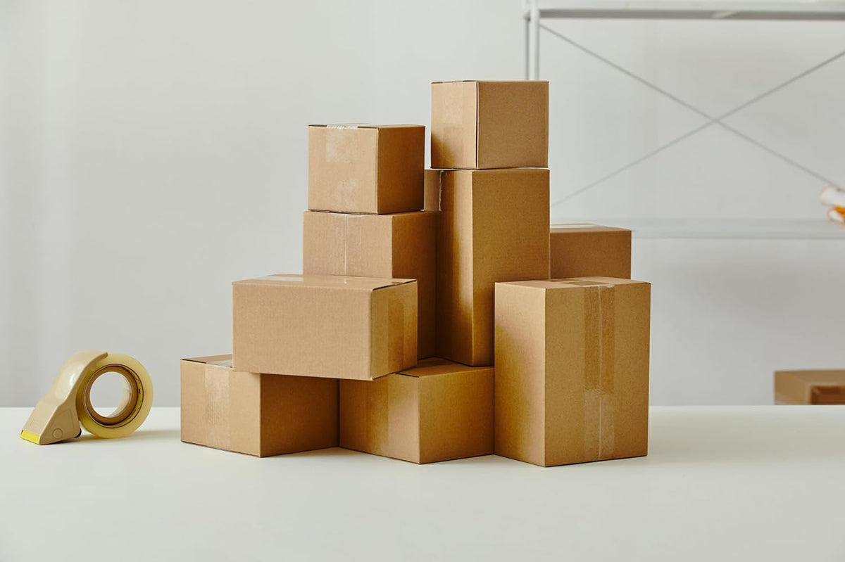 25 Packs Small Shipping Boxes 9X6X4 Inches, Kraft Corrugated Cardboard Boxes