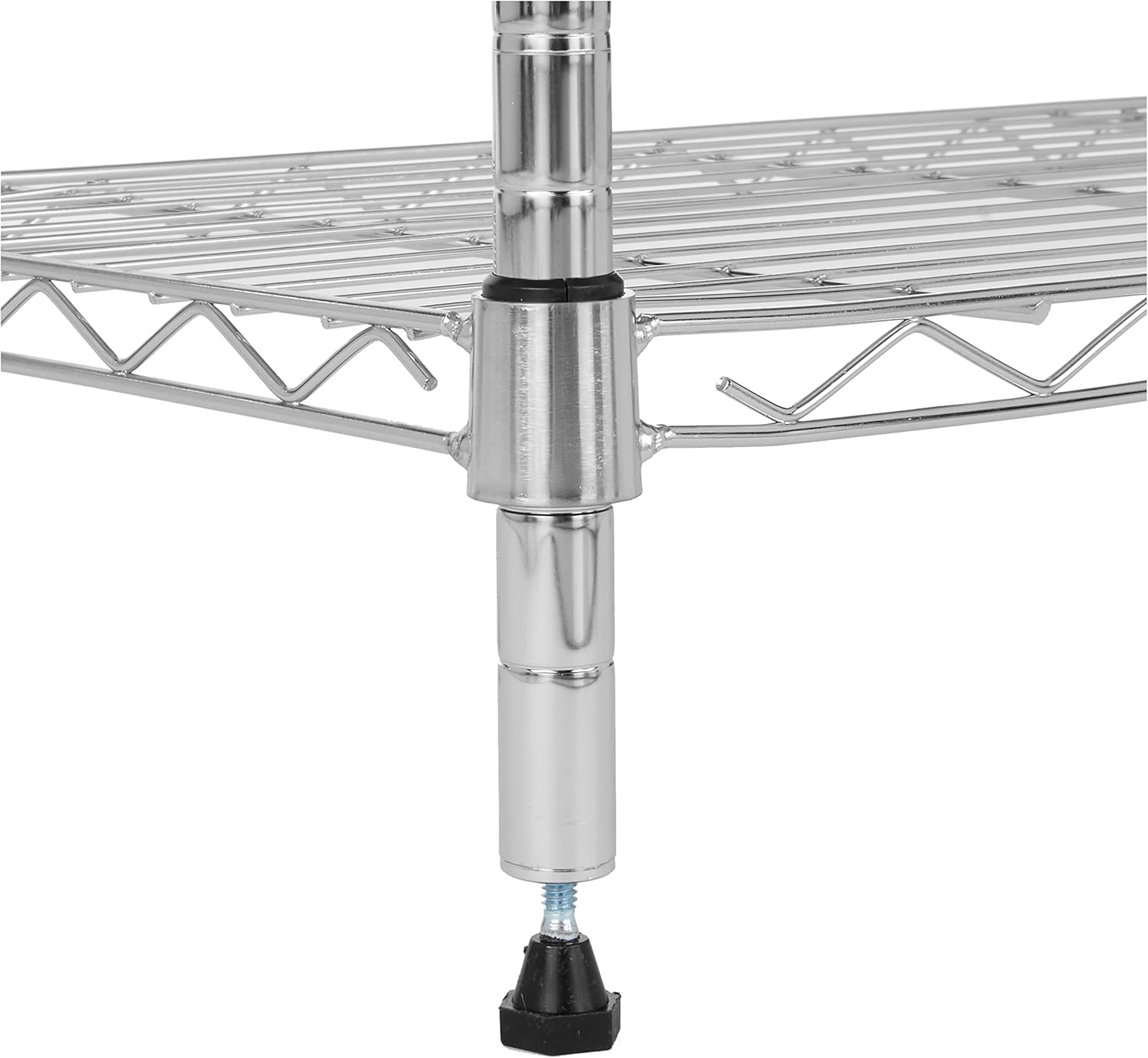 4-Shelf Adjustable Storage Shelving Unit for Garage, Steel Wire Rack, 200 Pound Loading Capacity per Shelf, 13.4"D x