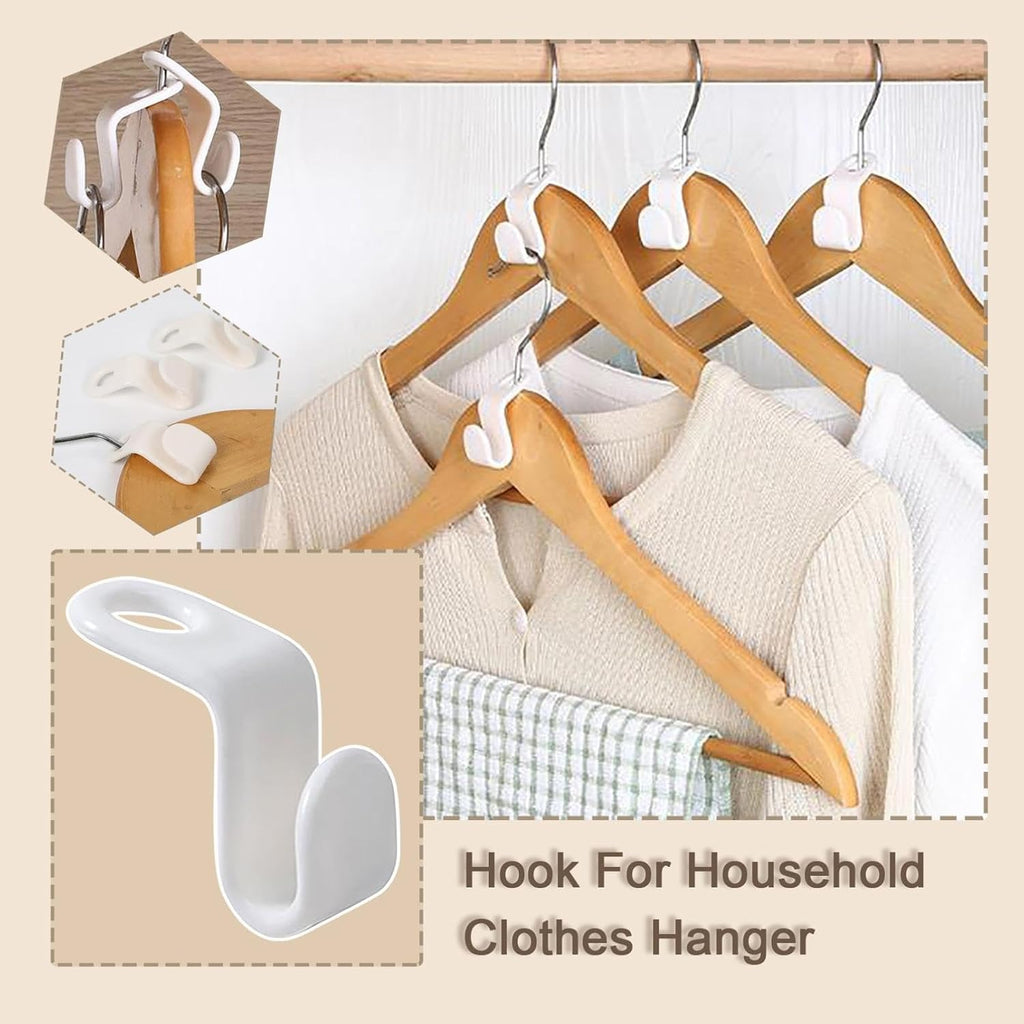 15-Pack Hanger Connector Hooks for Closet Organization, Space Saving Cascading Clothes Hanger Extender Clips, Heavy