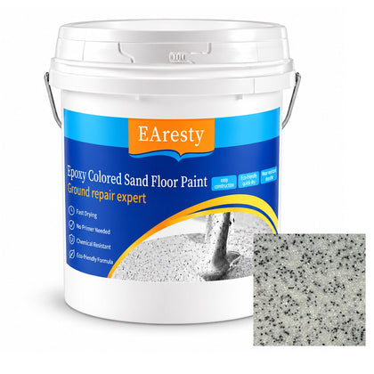 Epoxy Colored Sand Floor Paint for Concrete, Self-Leveling Floor Coating