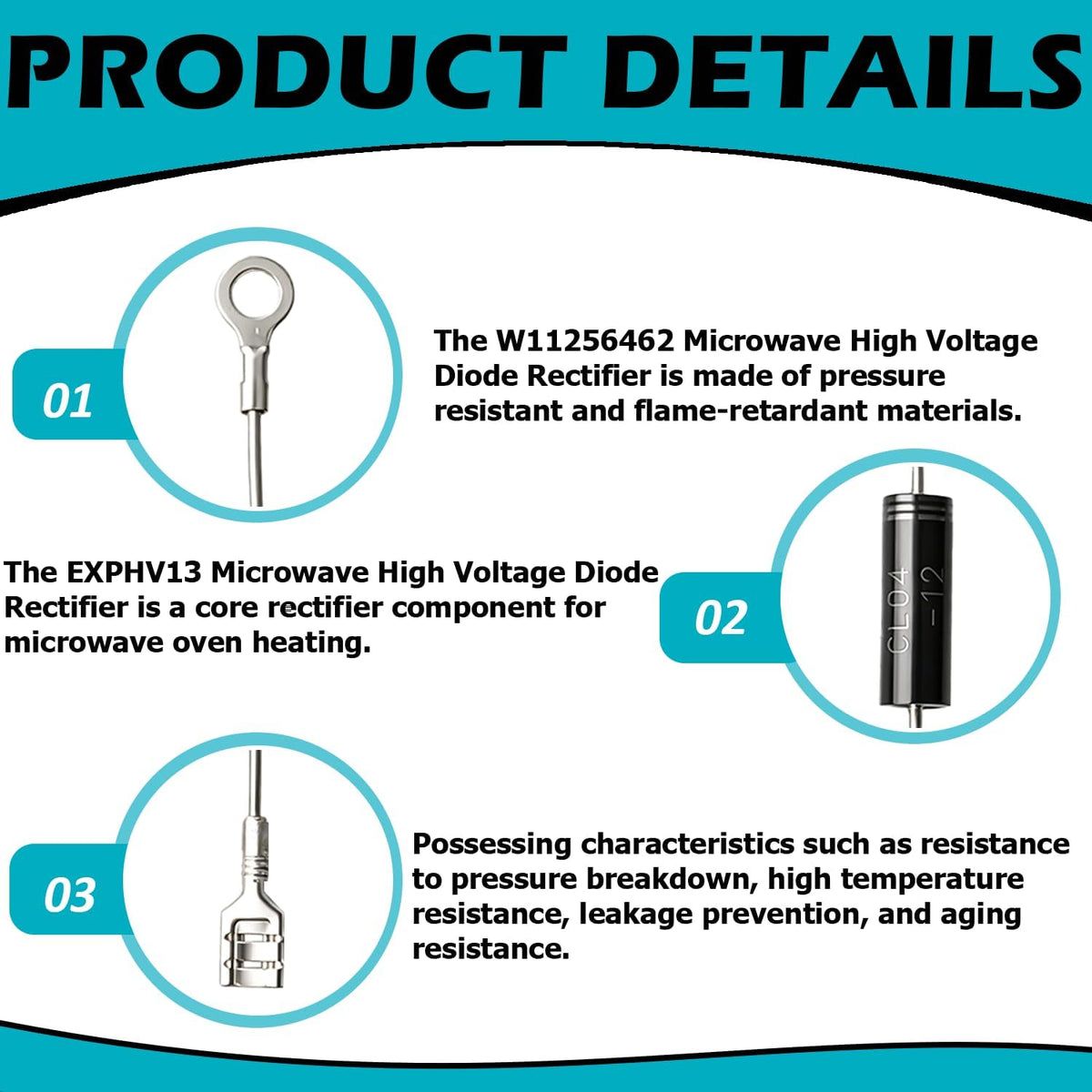W11256462 EXPHV13 Microwave Oven High Voltage Diode Rectifier