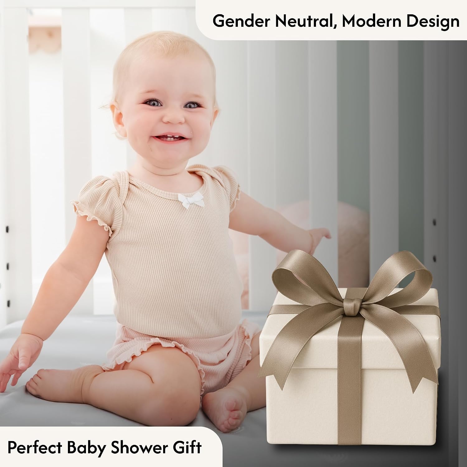 Crib Sheets Fitted 2 Pack 52x28 - Baby Crib Sheets, Toddler Bed Sheets, Cotton Sheets, Neutral Design, Woodland