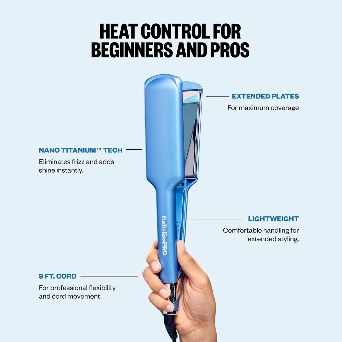 Nano Titanium Ultra-Sleek Hair Straightener, Flat Iron for All Hair Types