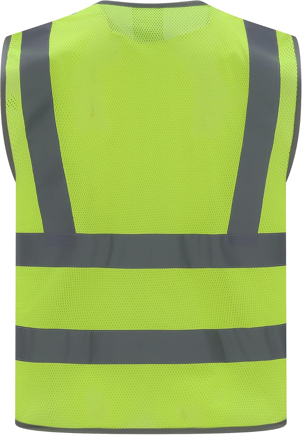 High Visibility Reflective Safety Vest | ANSI Class 2 Hi Vis Construction Work Vest with Multi Pockets, Breathable
