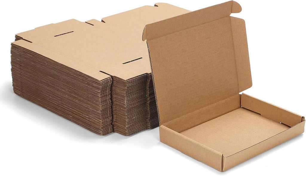 7x5x1 Inches Shipping Boxes Pack of 50, Small Corrugated Cardboard Box for Mailing Mailer Packing, Brown
