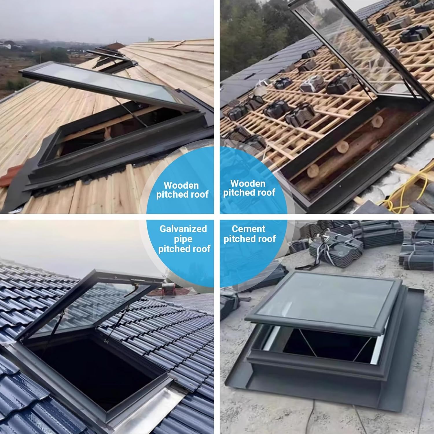 Skylights & Roof Windows,Customizable Skylight Roof Window,Sloped Flat Roof Lighting Well Window,Good