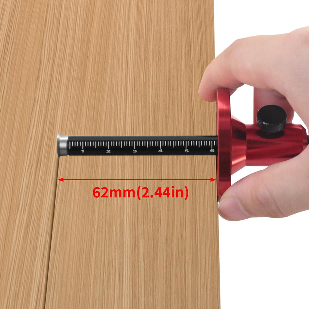 Wheel Marking Gauge, Aluminum Alloy Woodworking Scriber | Metric Inch Scale for Mortise Parallel Scribing, Anti-Slip