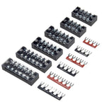 Terminal Block, 4/5/6 Circuits 600V 25A Dual Row Screw Terminal Strip 6 Set