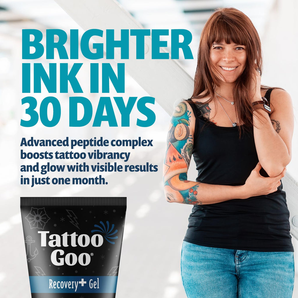 Recovery Gel for Tattoo Aftercare, 2 oz, Hydrates & Enhances Healing, Non-Greasy with Panthenol, Allantoin & Glycerin