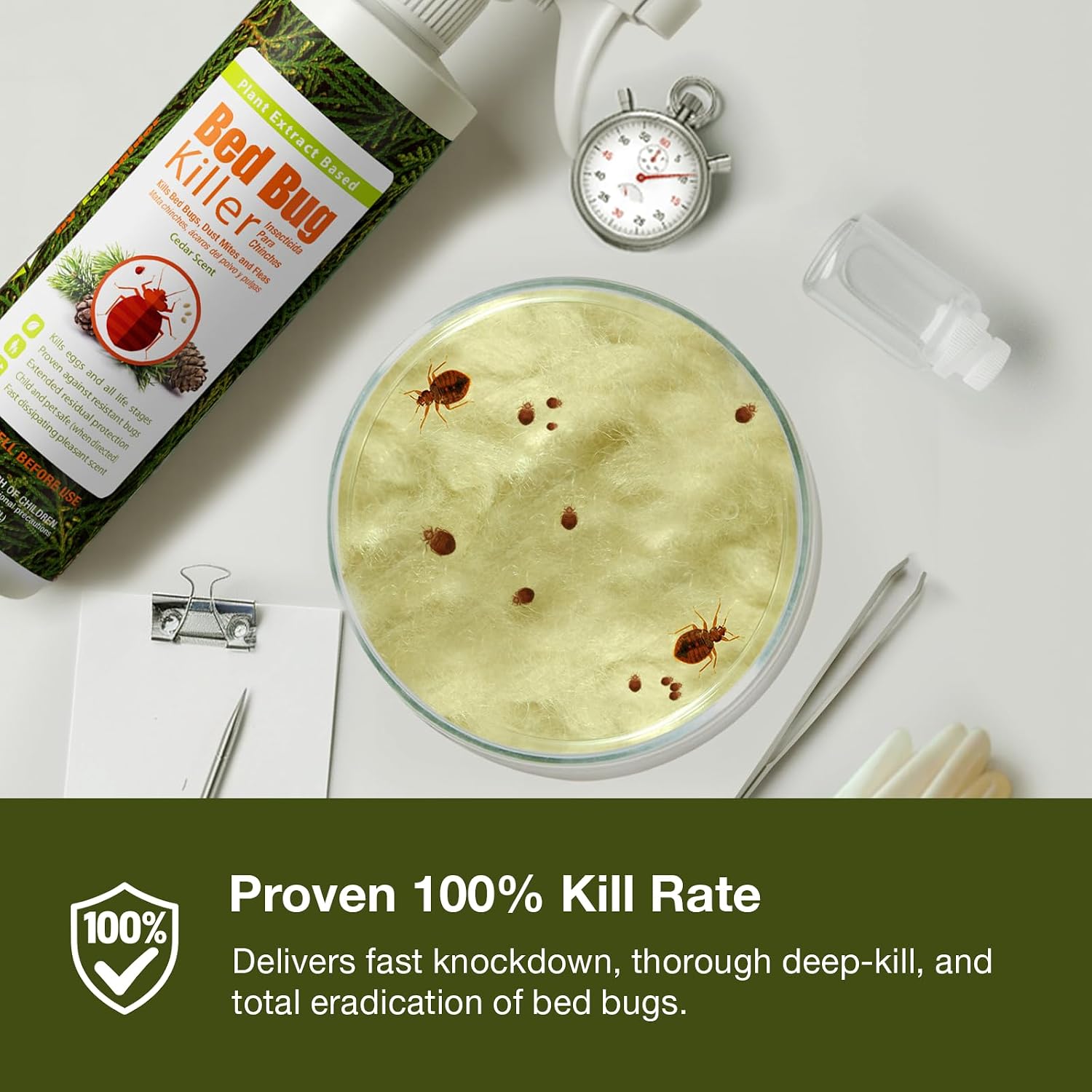 Bed Bug Killer 16 oz EcoVenger by EcoRaider, 100% Kill Efficacy, Bedbugs & Mites, Kills Eggs & The Resistant, Lasting