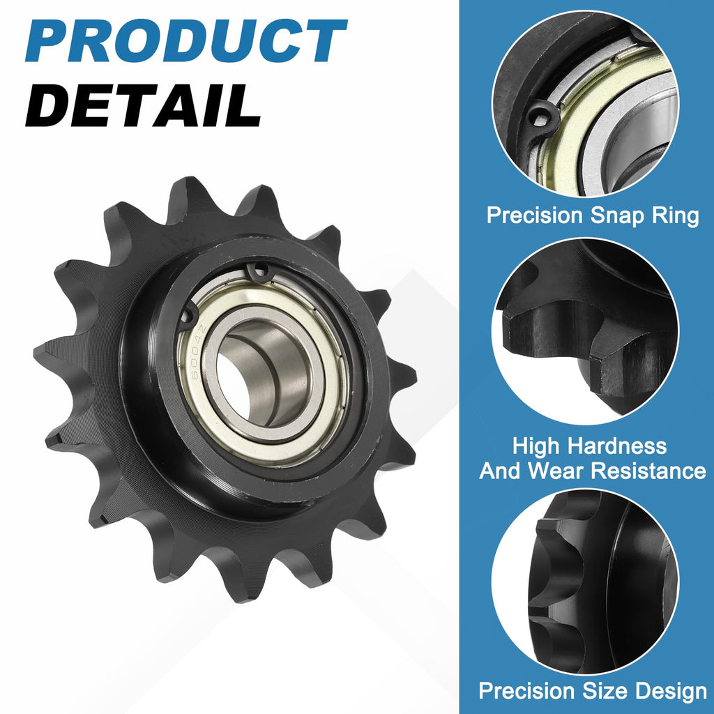 uxcell #50 Roller Chain Idler Sprocket, Type C 20mm Bore 5/8" Pitch