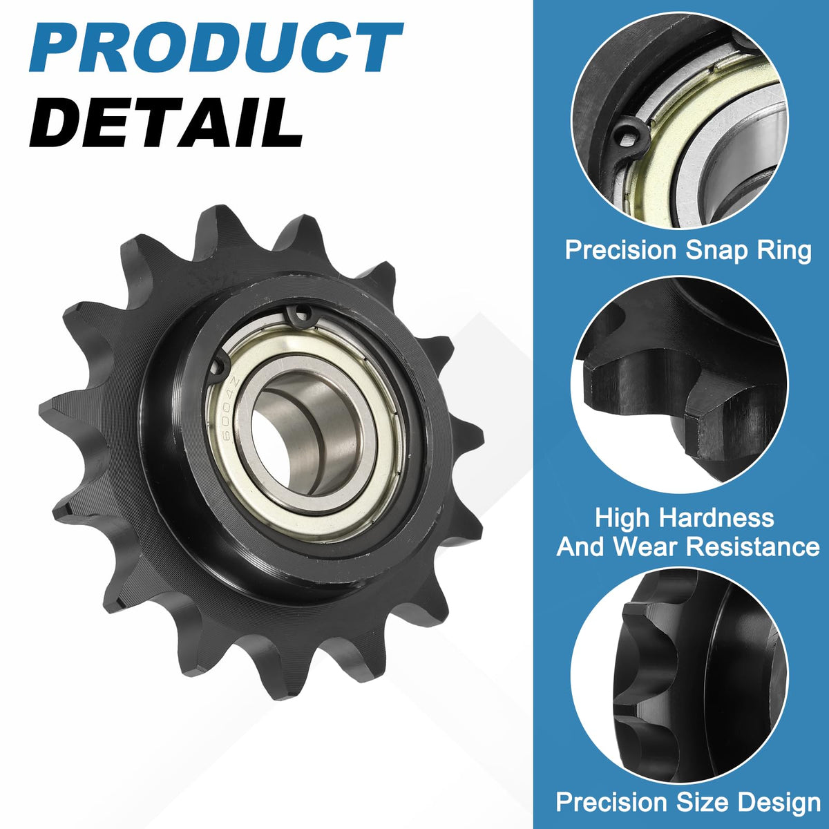 uxcell #50 Roller Chain Idler Sprocket, Type C 20mm Bore 5/8" Pitch