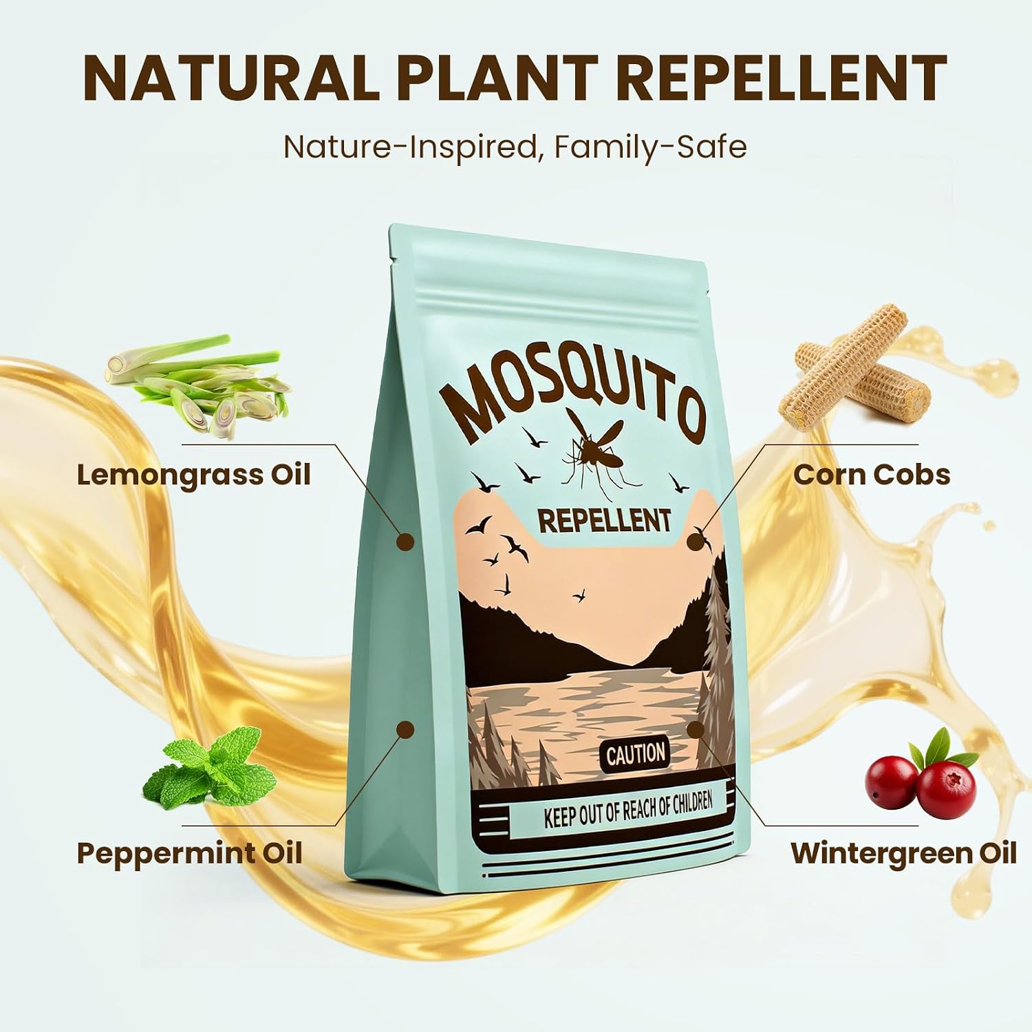 Mosquito Repellent 18 Pouches for Patio & Outdoor, Natural Mosquito Repellent for Yard, Indoor Mosquito Control for
