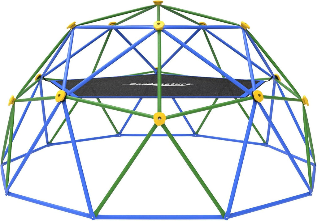 10FT Climbing Dome with Hammock, Outdoor Jungle Gym for Kids, Geometric Dome Climber Supporting 880 Lbs Anti-Rust