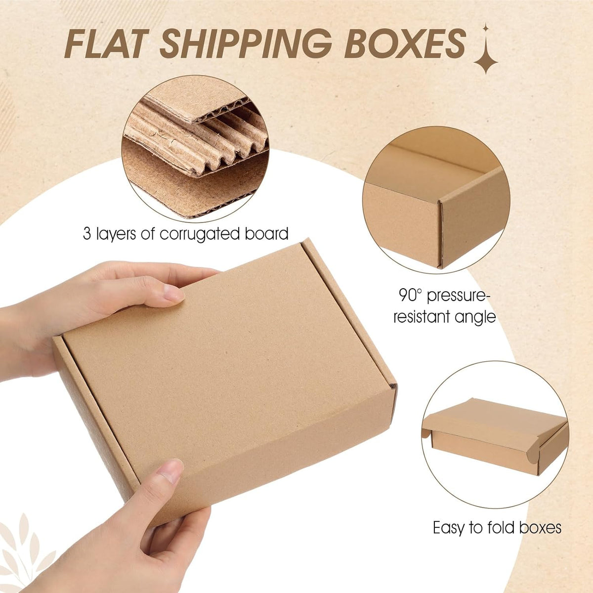 100 Pcs Small Shipping Boxes Assorted Sizes, 9x6x3", 7x5x2", 6x4x2"