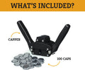 Capping Kit - Includes Beer Bottle Capper and 100 Bottle Caps - For Home Brewing - Beer Making Supplies