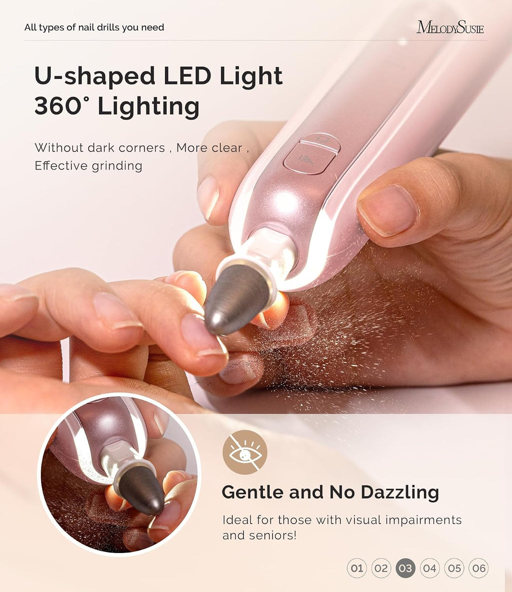 Anti-Dust Pedicure Nail Drill PC760G for Thick Toenail Filing