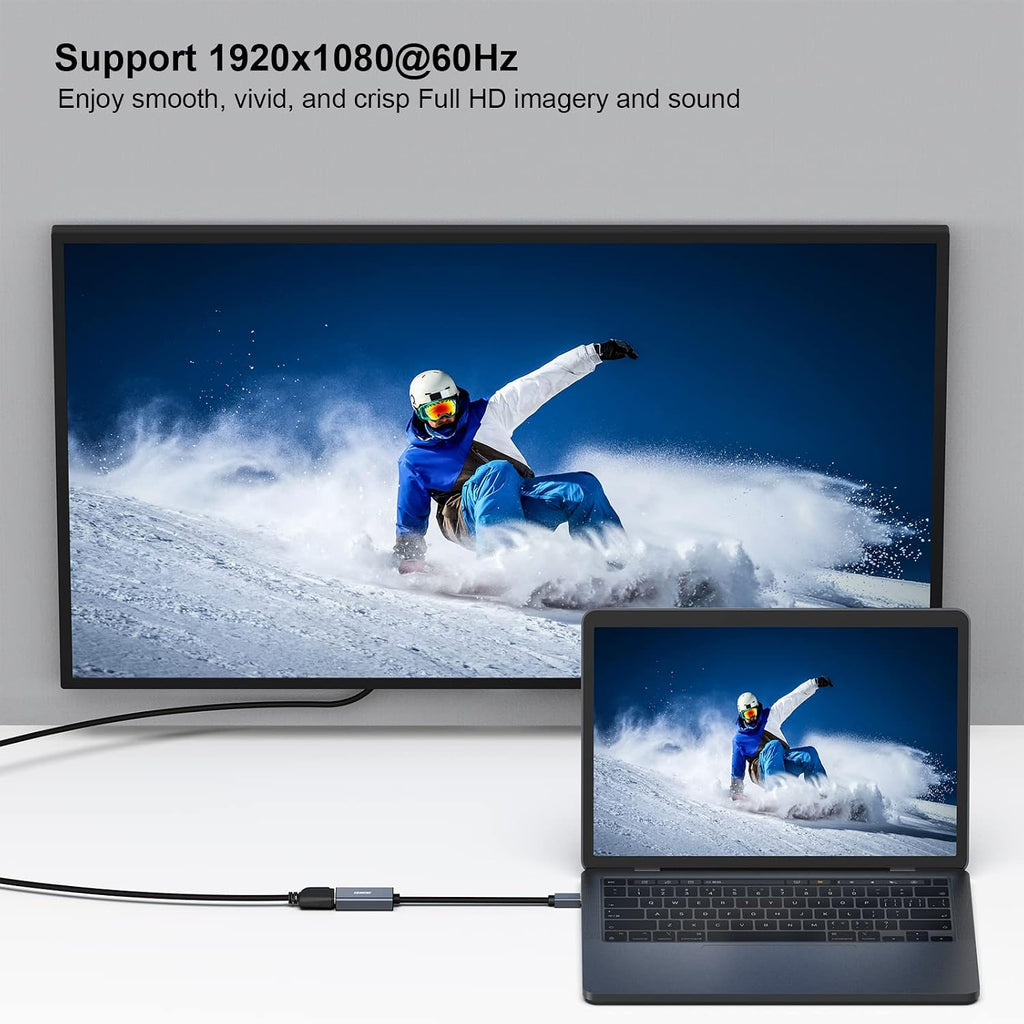 Mini DisplayPort to HDMI Adapter 4K, Thunderbolt 2 to HDMI Adapter Compatible for MacBook Air/Pro, Microsoft Surface