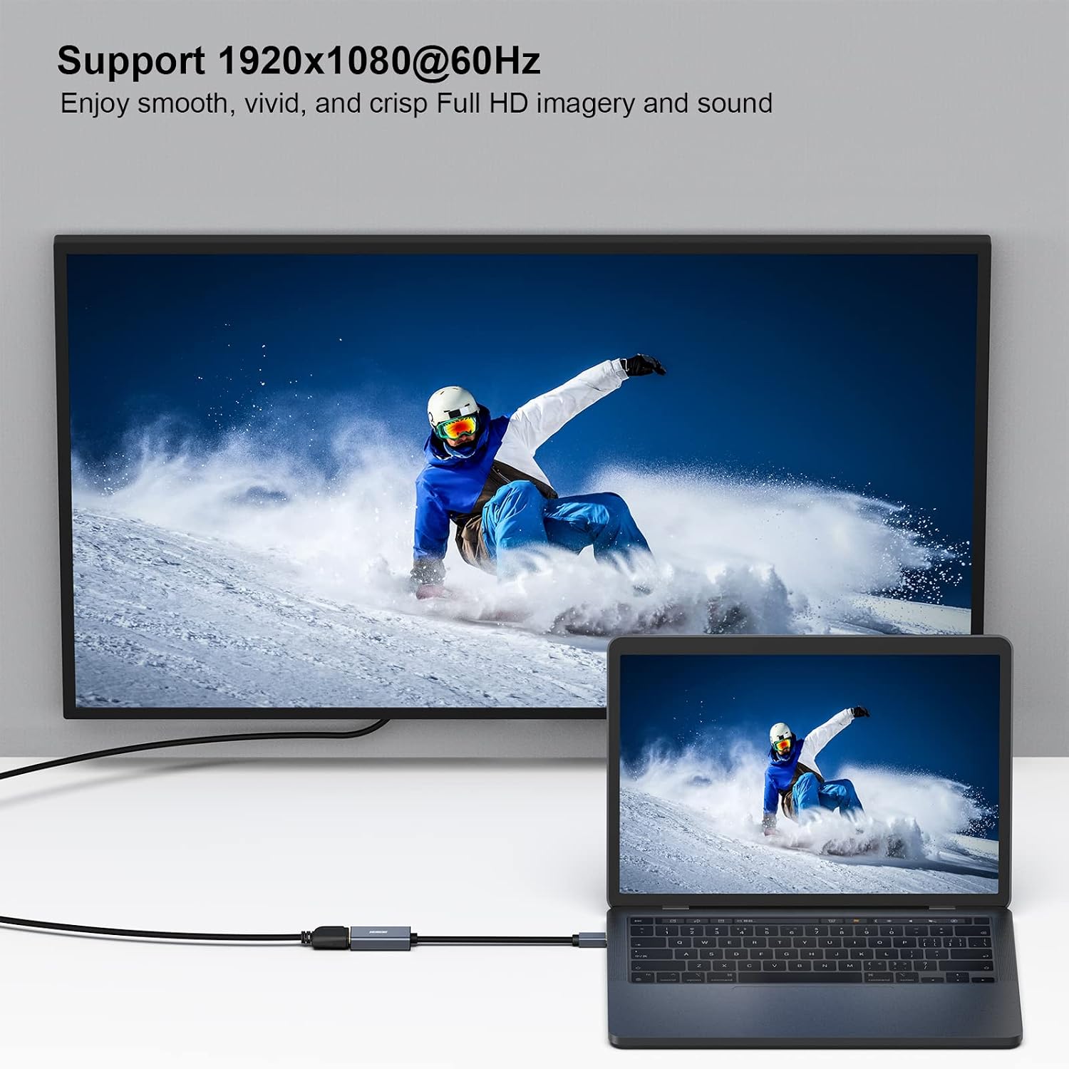 Mini DisplayPort to HDMI Adapter 4K, Thunderbolt 2 to HDMI Adapter Compatible for MacBook Air/Pro, Microsoft Surface