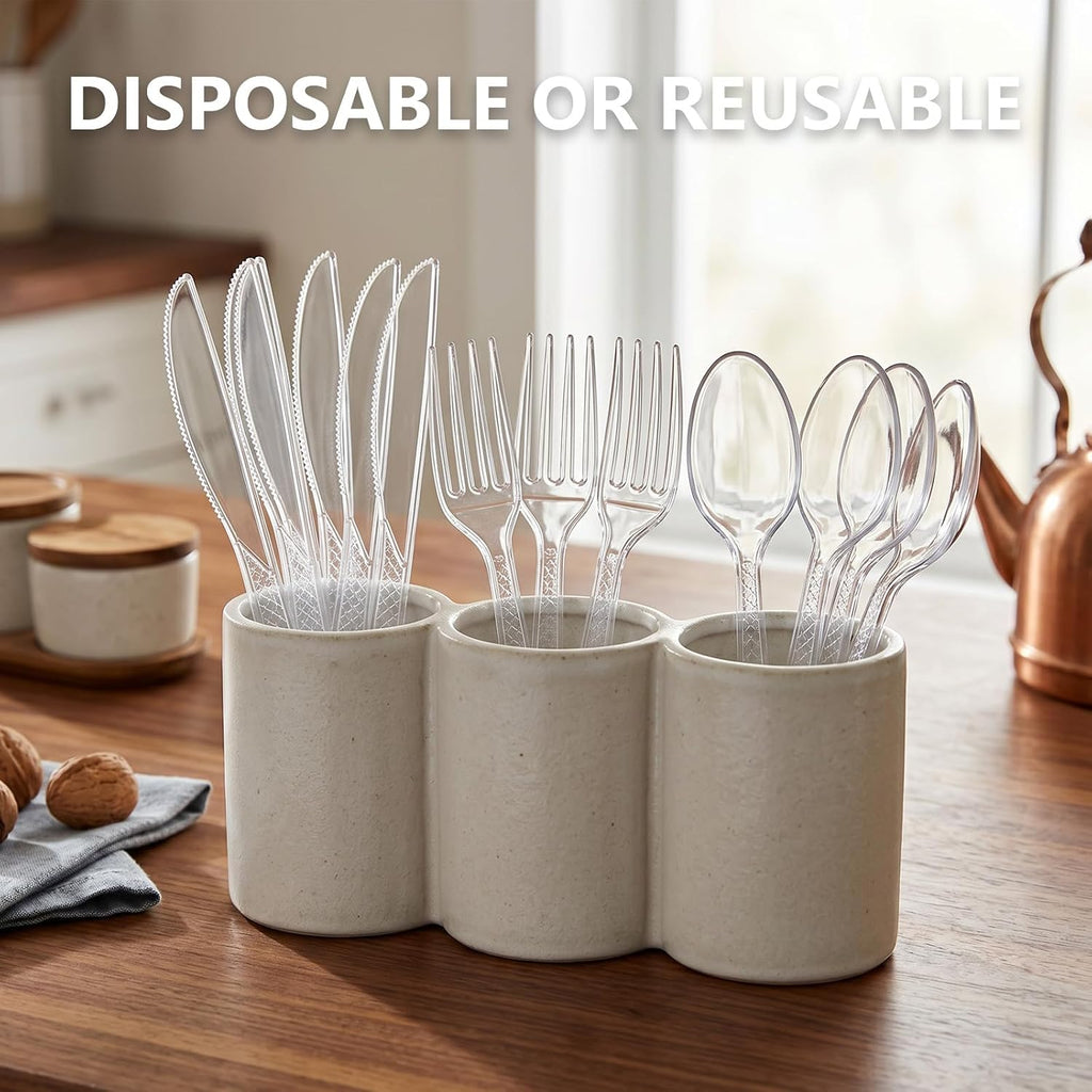 1000 Count Heavy Duty Plastic Forks Disposable