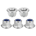uxcell M10x1.5mm Flange Nylon Insert Lock Nuts, 12Pcs 304 Stainless Steel Metric Hex Lock Nuts Self Locking Nuts for Industrial Construction Fasteners