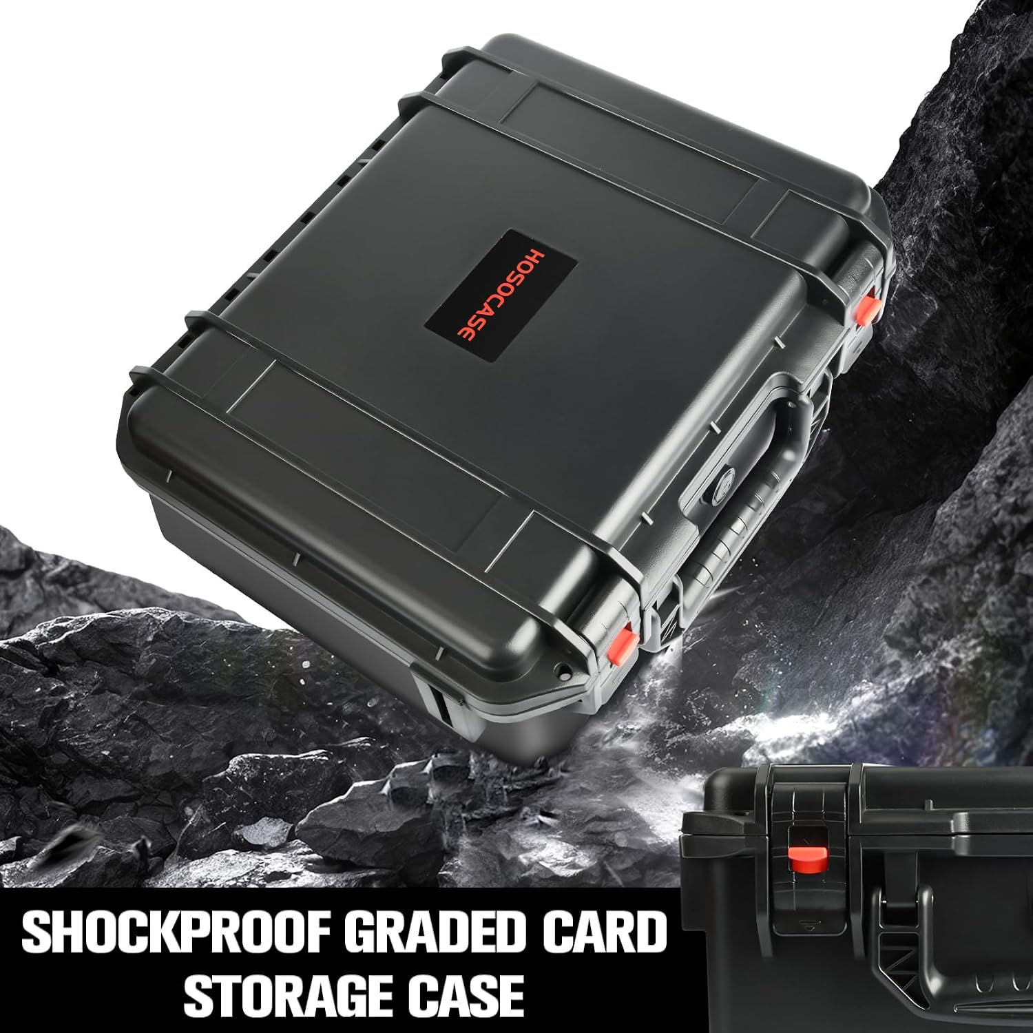 Graded Card Case Storage Box: Trading Card Storage Box with 12 Dividers | Waterproof Hard Slab Case for Toploader PSA