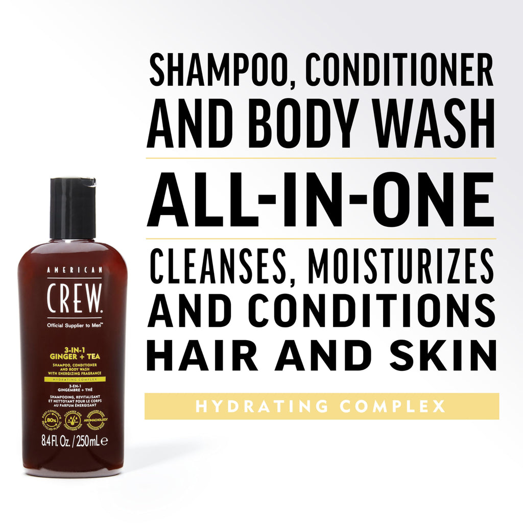 3-in-1 Shampoo & Body Wash, Ginger & Tea, 15.2 fl oz